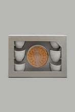 تنزيل الصورة على معرض الصور، Redtag-White-Embossed-Espresso-Set-With-Bamboo-Coaster-(12-Piece)-Tea-Sets-Home-Dining-
