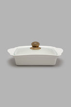 Load image into Gallery viewer, White Serving Dish With Glass Lid (6 Piece)