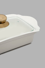 Load image into Gallery viewer, White Serving Dish With Glass Lid (6 Piece)