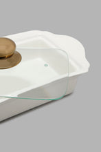 Load image into Gallery viewer, White Serving Dish With Glass Lid (6 Piece)
