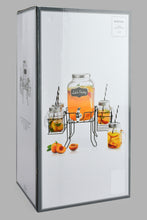 Load image into Gallery viewer, Redtag-Clear-Beverage-Dispenser-With-Mason-Jar-&-Stand-(5-Piece)-Beverage-Dispenser-Home-Dining-
