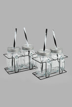Load image into Gallery viewer, Redtag-Clear-Beverage-Dispenser-With-Mason-Jar-&-Stand-(5-Piece)-Beverage-Dispenser-Home-Dining-