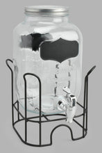 Load image into Gallery viewer, Redtag-Clear-Beverage-Dispenser-With-Mason-Jar-&-Stand-(5-Piece)-Beverage-Dispenser-Home-Dining-