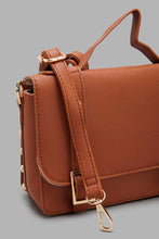 Load image into Gallery viewer, Redtag-Tan-Day-Bag-Satchel-With-Stud-Embellishment-Cross-Body-Bags-Women-