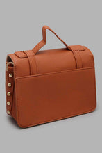 Load image into Gallery viewer, Redtag-Tan-Day-Bag-Satchel-With-Stud-Embellishment-Cross-Body-Bags-Women-