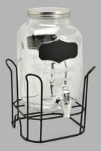 تنزيل الصورة على معرض الصور، Redtag-Clear-Beverage-Dispenser-With-Mason-Jar-&-Stand-(5-Piece)-Beverage-Dispenser-Home-Dining-