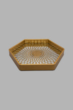 Load image into Gallery viewer, Redtag-Gold-Geomatic-Hexagon-Tray-Trays-Home-Dining-