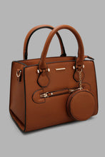 Load image into Gallery viewer, Redtag-Tan-Embellsihed-Day-Bag-Cross-Body-Bags-Women-