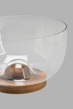 تنزيل الصورة على معرض الصور، Redtag-Clear-Glass-Salad-Bowl-With-Wooden-Tray-Serving-Bowls-Home-Dining-