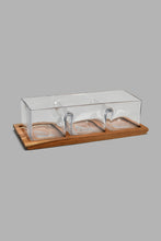 تنزيل الصورة على معرض الصور، Redtag-Clear-Glass-Salad-Bowl-With-Wooden-Tray-(2-Piece)-Serving-Bowls-Home-Dining-
