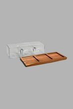 تنزيل الصورة على معرض الصور، Redtag-Clear-Glass-Salad-Bowl-With-Wooden-Tray-(2-Piece)-Serving-Bowls-Home-Dining-