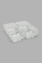 تنزيل الصورة على معرض الصور، Redtag-Clear-Glass-Square-Bowl-With-Wooden-Tray-(4-Piece)-Serving-Bowls-Home-Dining-