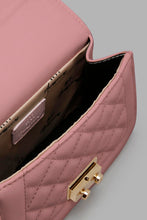 Load image into Gallery viewer, Redtag-Pink--Quilted--Fur-Embellished-Cross-Body-Bag-Colour:Pale-Pink,-Filter:Women's-Accessories,-New-In,-New-In-Women-ACC,-Non-Sale,-W21B,-Women-Handbags-Women-