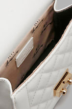 Load image into Gallery viewer, Redtag-White--Quilted--Fur-Embellished-Cross-Body-Bag-Colour:White,-Filter:Women's-Accessories,-New-In,-New-In-Women-ACC,-Non-Sale,-W21B,-Women-Handbags-Women-