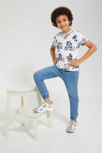 تنزيل الصورة على معرض الصور، Redtag-Lightwash-Elasticated-Waist-Jogger-Jean-Jeans-Jogger-Fit-Boys-2 to 8 Years