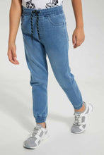 تنزيل الصورة على معرض الصور، Redtag-Lightwash-Elasticated-Waist-Jogger-Jean-Jeans-Jogger-Fit-Boys-2 to 8 Years