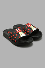 Load image into Gallery viewer, Redtag-Black-Minnie-Character-Slide-Sliders-Girls-3 to 5 Years