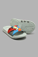 تنزيل الصورة على معرض الصور، Redtag-Grey-Superman-Character-Slide-Sliders-Boys-3 to 5 Years
