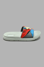 تنزيل الصورة على معرض الصور، Redtag-Grey-Superman-Character-Slide-Sliders-Boys-3 to 5 Years