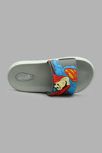 تنزيل الصورة على معرض الصور، Redtag-Grey-Superman-Character-Slide-Sliders-Boys-3 to 5 Years