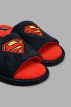 Load image into Gallery viewer, Redtag-Navy-Superman-Character-Slipper-Slippers-Senior-Boys-5 to 14 Years