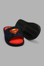 Load image into Gallery viewer, Redtag-Navy-Superman-Character-Slipper-Slippers-Senior-Boys-5 to 14 Years