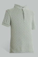 تنزيل الصورة على معرض الصور، Redtag-Mint-Aop-Stand-Collar-Polo-All-Over-Prints-Boys-2 to 8 Years