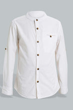 تنزيل الصورة على معرض الصور، Redtag-Ecru-Stripe-Shirt-Casual-Shirts-Boys-2 to 8 Years