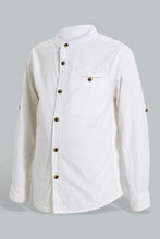تنزيل الصورة على معرض الصور، Redtag-Ecru-Stripe-Shirt-Casual-Shirts-Boys-2 to 8 Years