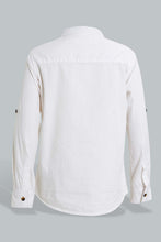 تنزيل الصورة على معرض الصور، Redtag-Ecru-Stripe-Shirt-Casual-Shirts-Boys-2 to 8 Years