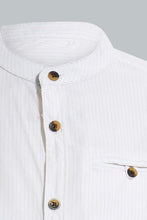 تنزيل الصورة على معرض الصور، Redtag-Ecru-Stripe-Shirt-Casual-Shirts-Boys-2 to 8 Years