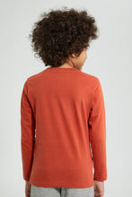 تنزيل الصورة على معرض الصور، Redtag-Brown-Dino-King-Print-Long-Sleeve-Tshirt-Long-Sleeves-Boys-2 to 8 Years