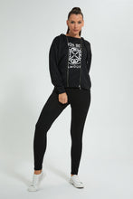 Load image into Gallery viewer, Redtag-Black-Long-Length--Sweatshirt-With-Zippers-Celebrity-Sweatshirts,-Colour:Black,-Filter:Women's-Clothing,-New-In,-New-In-LDC,-Non-Sale,-S22A,-Section:Women-Women's-