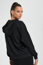 Load image into Gallery viewer, Redtag-Black-Long-Length--Sweatshirt-With-Zippers-Celebrity-Sweatshirts,-Colour:Black,-Filter:Women's-Clothing,-New-In,-New-In-LDC,-Non-Sale,-S22A,-Section:Women-Women's-