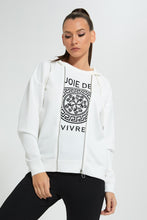 تنزيل الصورة على معرض الصور، Redtag-White-Long-Length--Sweatshirt-With-Zippers-Celebrity-Sweatshirts,-Colour:White,-Filter:Women's-Clothing,-New-In,-New-In-LDC,-Non-Sale,-S22A,-Section:Women-Women's-