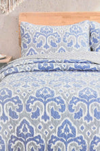 Load image into Gallery viewer, Redtag-Blue-Printed-3-Piece-Quilt-Set-(Double-Size)-Colour:Blue,-Filter:Home-Bedroom,-HMW-BED-Quilts,-New-In,-New-In-HMW-BED,-Non-Sale,-S22B,-Section:Homewares-Home-Bedroom-