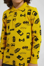 Load image into Gallery viewer, Redtag-Yellow-Batman-Printed-Polo-Shirt-Polo-Shirts-Boys-2 to 8 Years