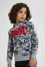تنزيل الصورة على معرض الصور، Redtag-Grey-Marvel-Printed-Hooded-Sweatshirt-Sweatshirts-Boys-2 to 8 Years