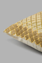 Load image into Gallery viewer, Redtag-Beige-Embellished-Premium-Geometric-Cushion-Cushions-Home-Bedroom-