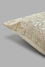 Load image into Gallery viewer, Redtag-Beige-Floral-Velvet-Cushion-Cushions-Home-Bedroom-