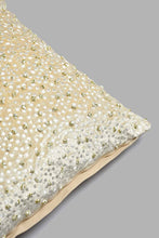 Load image into Gallery viewer, Redtag-Beige/Gold-French-Knot-Premium-Cushion-Cushions-Home-Bedroom-