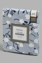 Load image into Gallery viewer, Redtag-Teal-Floral-Printed-Fitted-Sheet-(Single-Size)-Fitted-Sheets-Home-Bedroom-