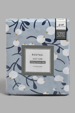 Load image into Gallery viewer, Redtag-Teal-Floral-Printed-Fitted-Sheet-(Single-Size)-Fitted-Sheets-Home-Bedroom-