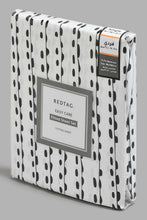 تنزيل الصورة على معرض الصور، Redtag-White/Black-Stripe-Printed-Fitted-Sheet-(Single-Size)-Fitted-Sheets-Home-Bedroom-