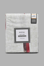 Load image into Gallery viewer, Redtag-Off-White/Rust-Geometric-Printed-Fitted-Sheet-(Single-Size)-Fitted-Sheets-Home-Bedroom-