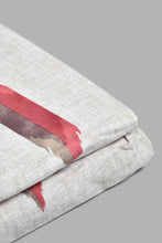 Load image into Gallery viewer, Redtag-Off-White/Rust-Geometric-Printed-Fitted-Sheet-(Single-Size)-Fitted-Sheets-Home-Bedroom-