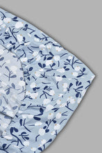Load image into Gallery viewer, Redtag-Teal-Floral-Printed-Fitted-Sheet-(Twin-Size)-Fitted-Sheets-Home-Bedroom-