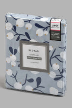 Load image into Gallery viewer, Redtag-Teal-Floral-Printed-Fitted-Sheet-(Twin-Size)-Fitted-Sheets-Home-Bedroom-