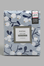 Load image into Gallery viewer, Redtag-Teal-Floral-Printed-Fitted-Sheet-(Twin-Size)-Fitted-Sheets-Home-Bedroom-