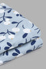 Redtag-Teal-Floral-Printed-Fitted-Sheet-(Double-Size)-Fitted-Sheets-Home-Bedroom-